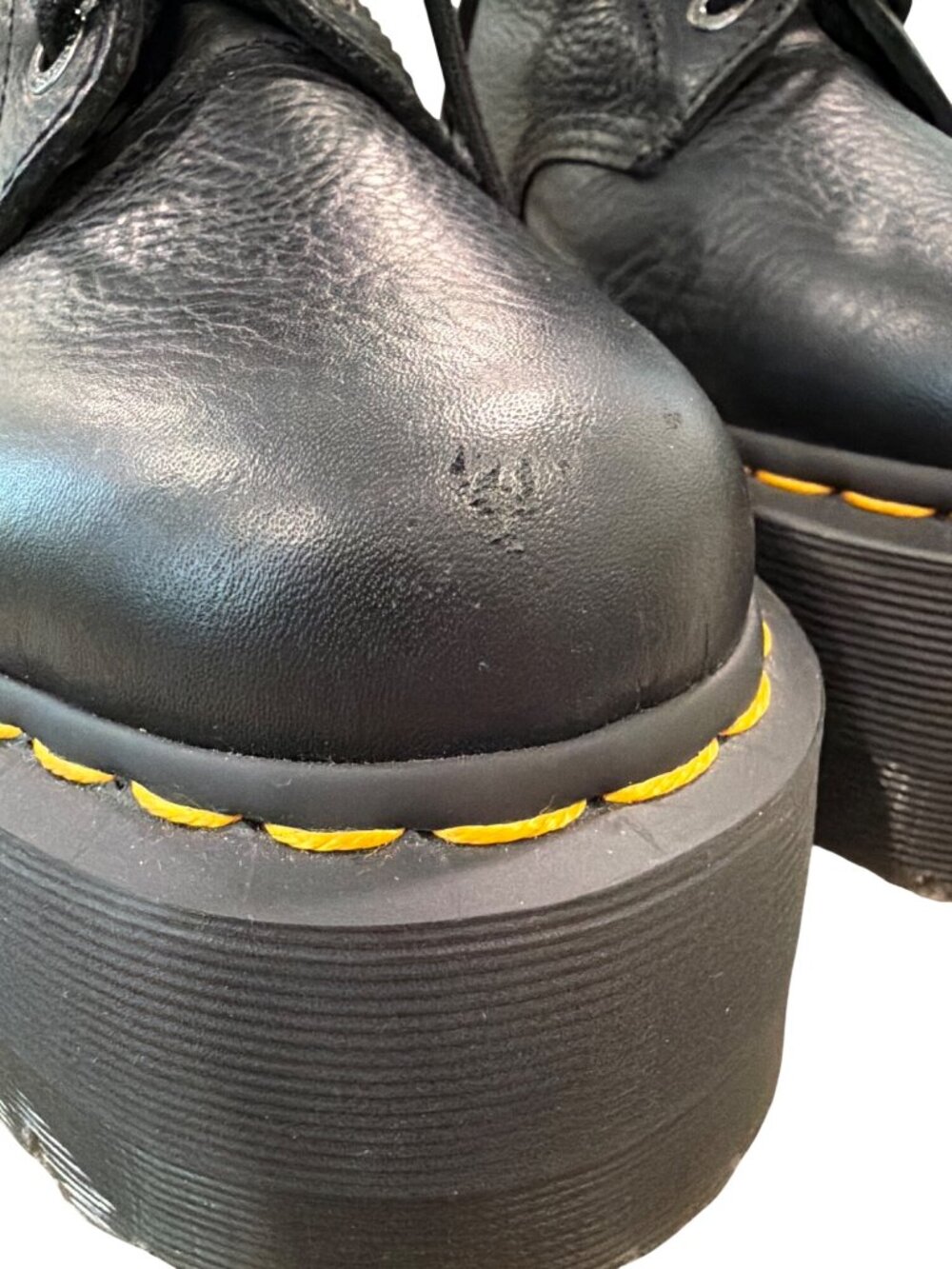 Dr. Martens 1460 Max Pisa Black Leather Platform Boots Womens US 7 / EU 38 - Picture 8 of 10